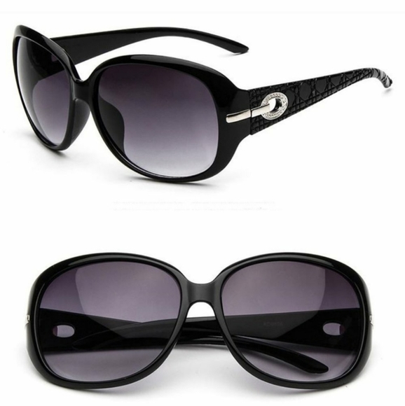 NWT Black Glitter UV Protection Sunglasses - Picture 5 of 14